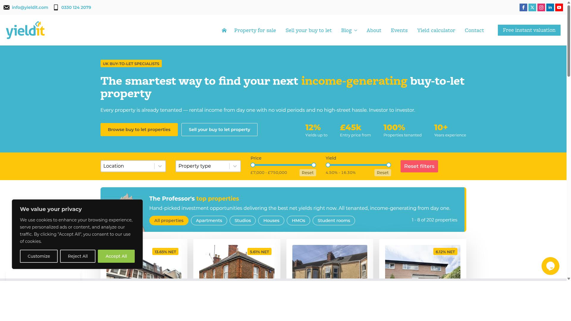 Yieldit website
